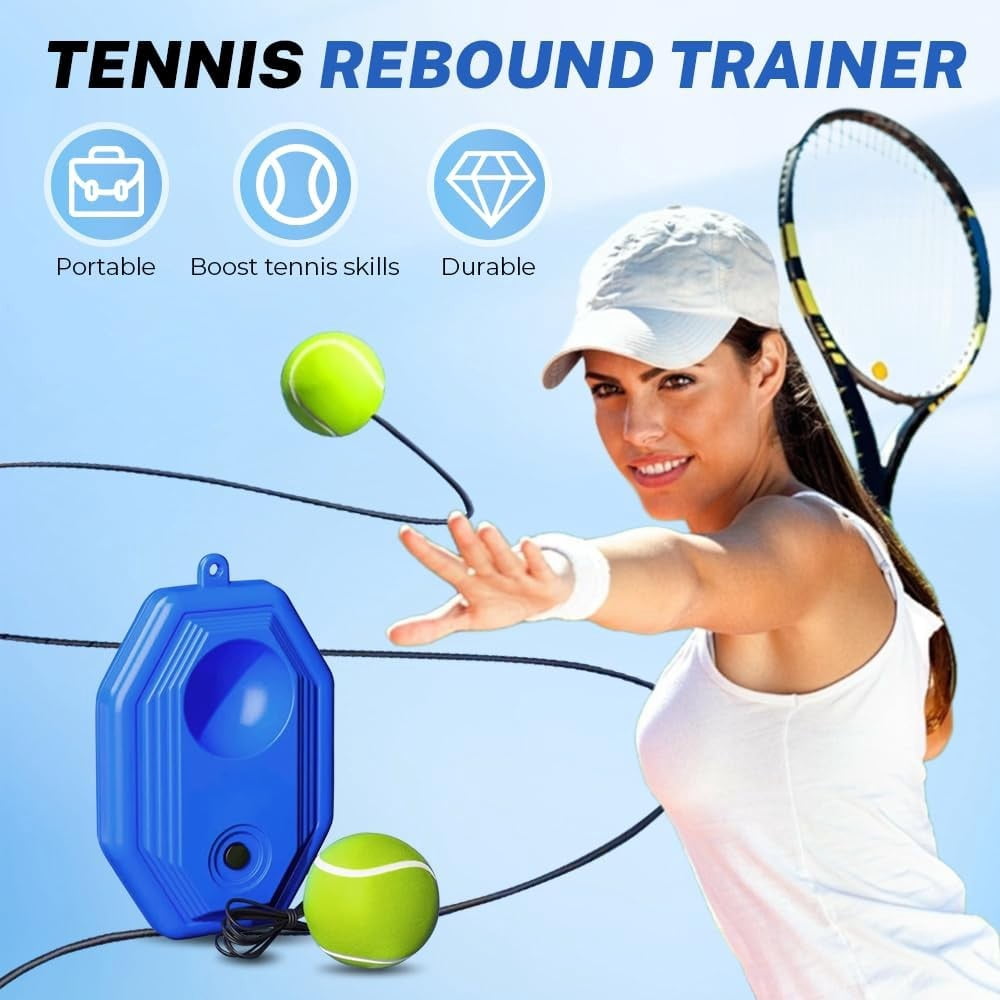 Tennis Swing Trainer with Base and Tether Ball for Solo Practice Backy