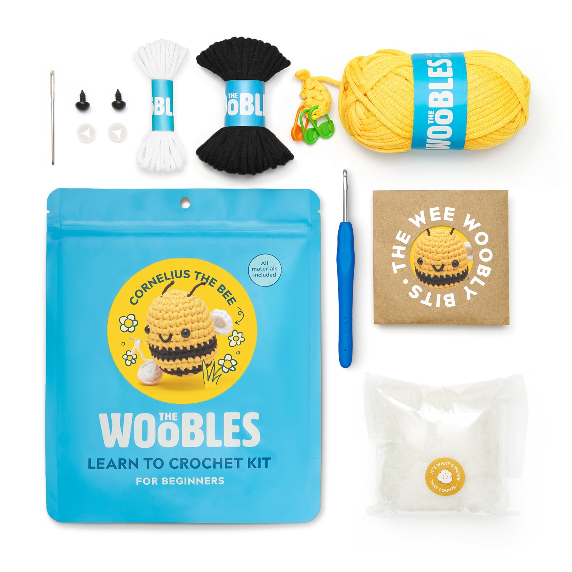 The Woobles Beginner Crochet Amigurumi Kits - Kiki the Chick