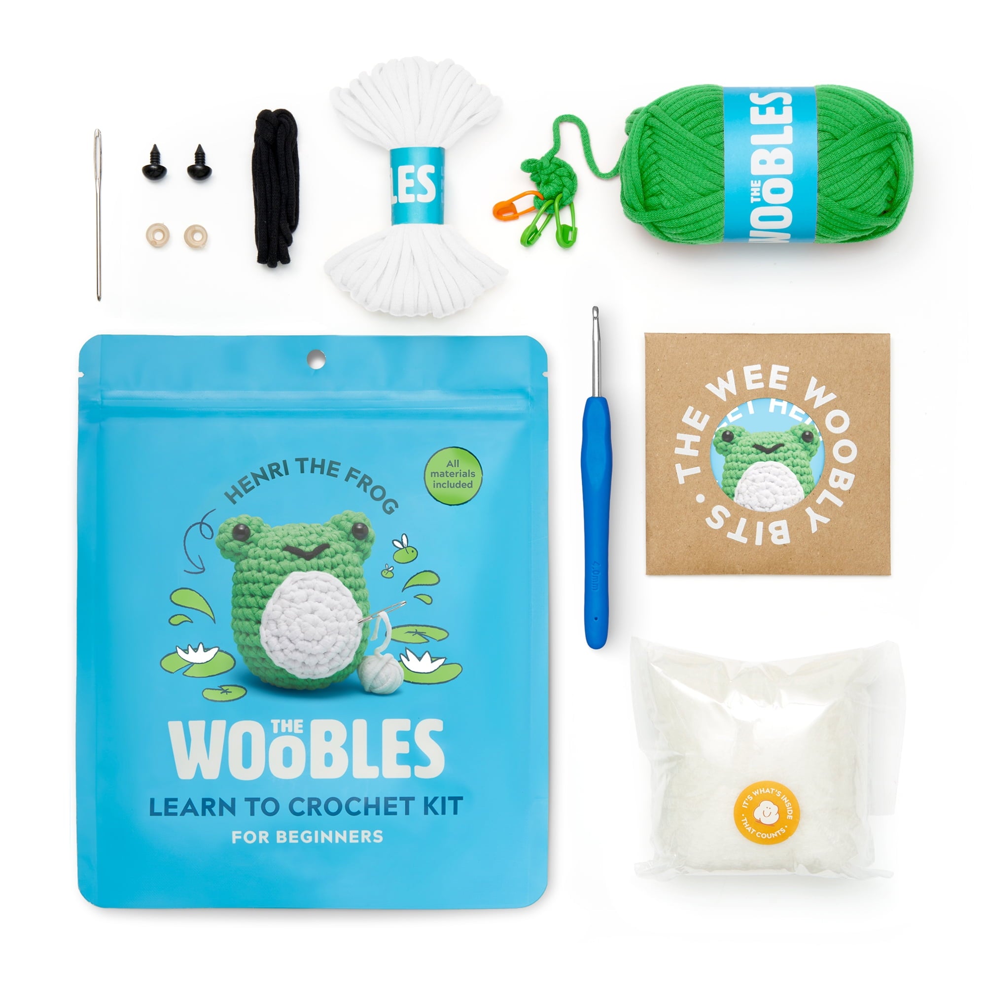 The Woobles Beginner Crochet Amigurumi Kits - Kiki the Chick