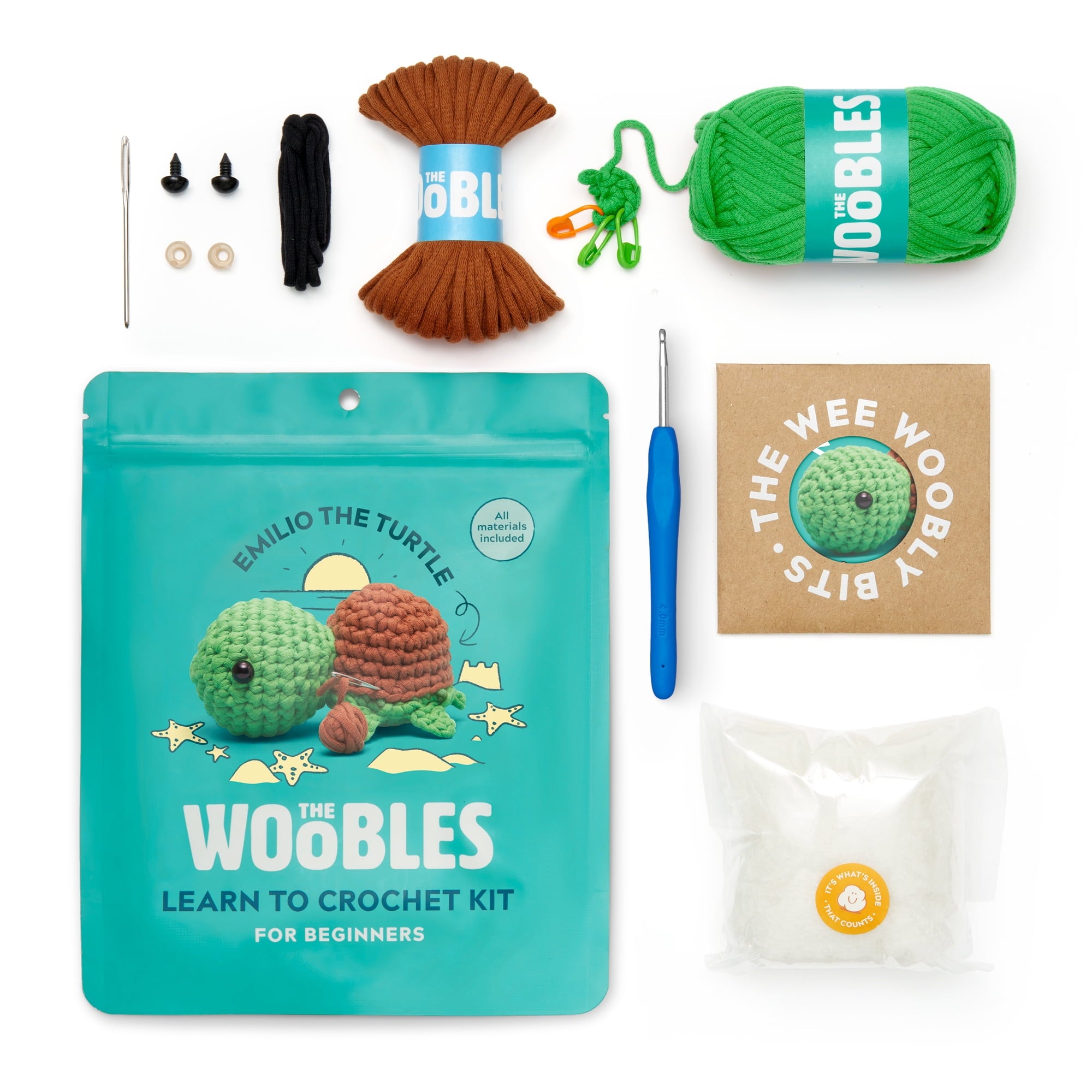 The Woobles Beginner Crochet Amigurumi Kits - Kiki the Chick