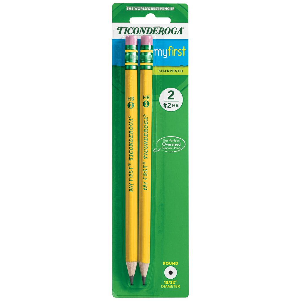 Dixon Ticonderoga Number 2 My First Beginner Pencil, Jumbo, Yellow Bar