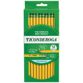 Ticonderoga Premium Wood Pencils, Unsharpened #2 Lead, Yellow, 12 Coun