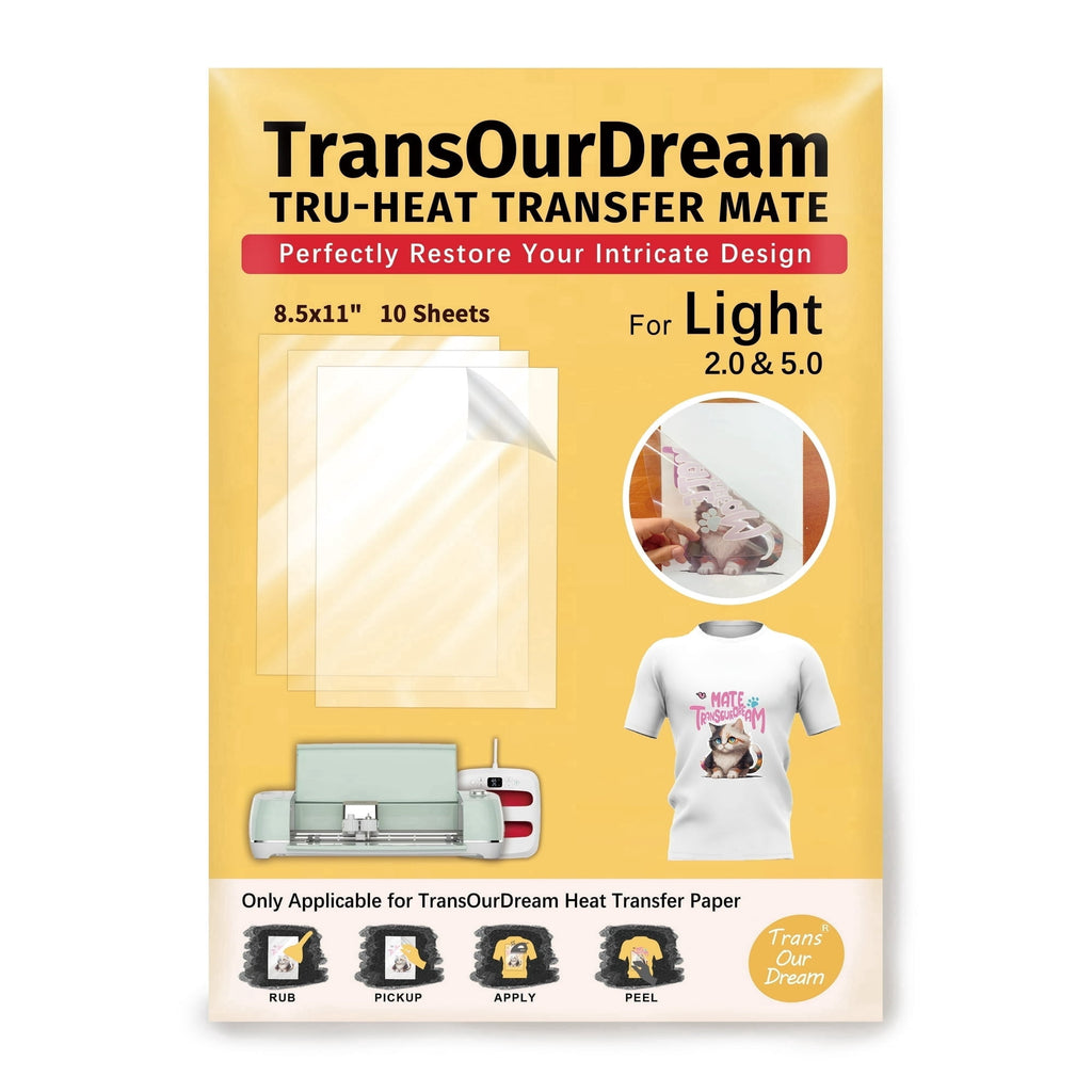 TransOurDream Tru-Heat Transfer Mate for Light T Shirts Transfer Paper