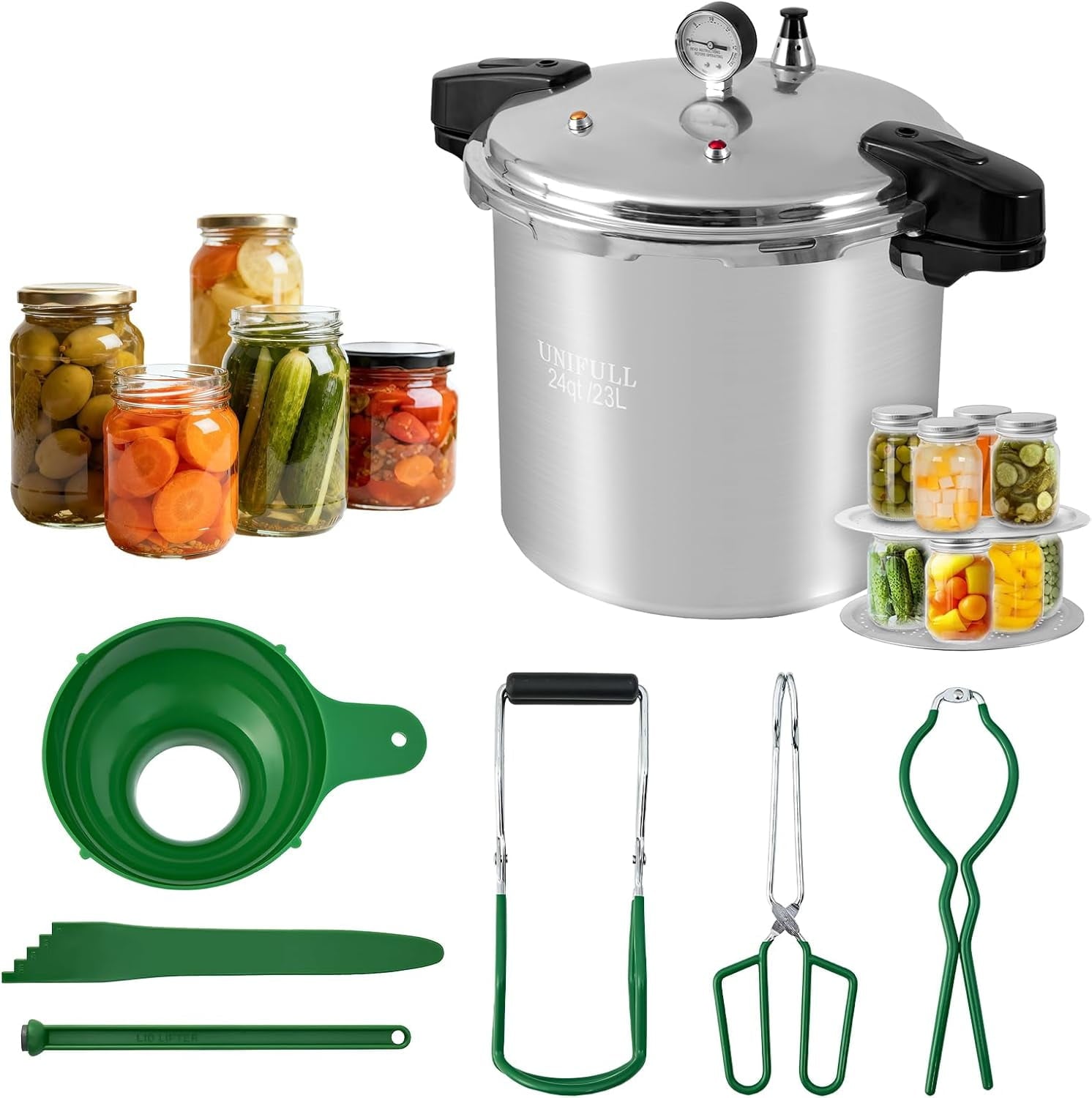 PROPOTCOKE Pressure Cooker 24 Quart/23 Liter,Pressure Canner with Reli