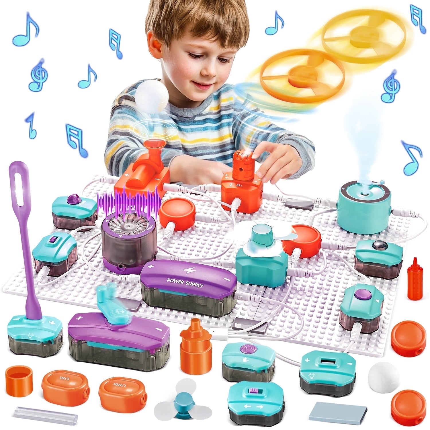 UUSUOO Circuit Board for Kids 8-12,45PCS DIY Electronics Exploration K