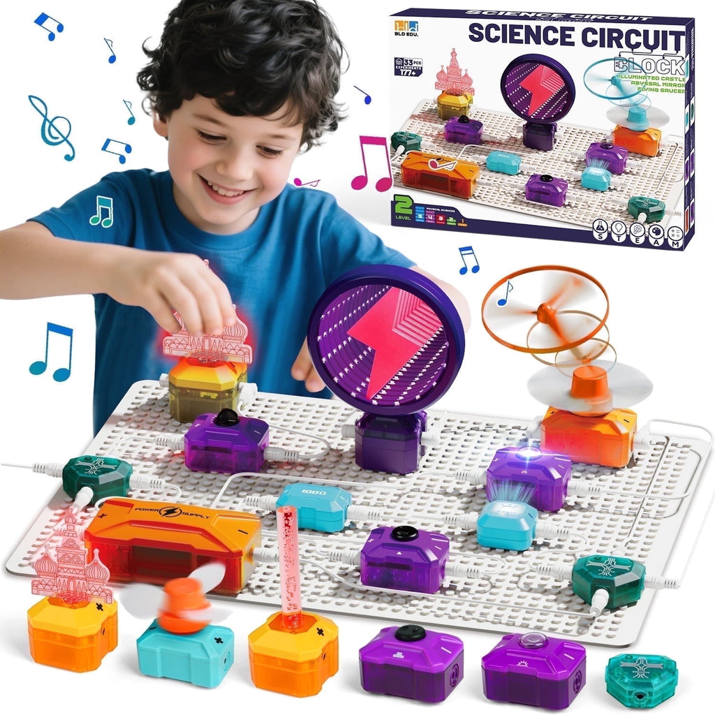 UUSUOO Circuit Board for Kids 8-12,45PCS DIY Electronics Exploration K