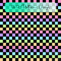 Rainbow Pastel Checkers Vinyl