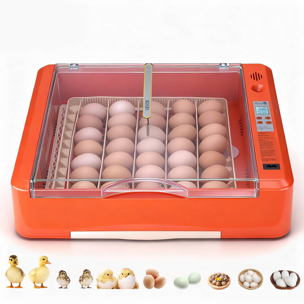 VEVOR 36 Egg Incubator, Automatic Egg Turner with LED Candler & Water