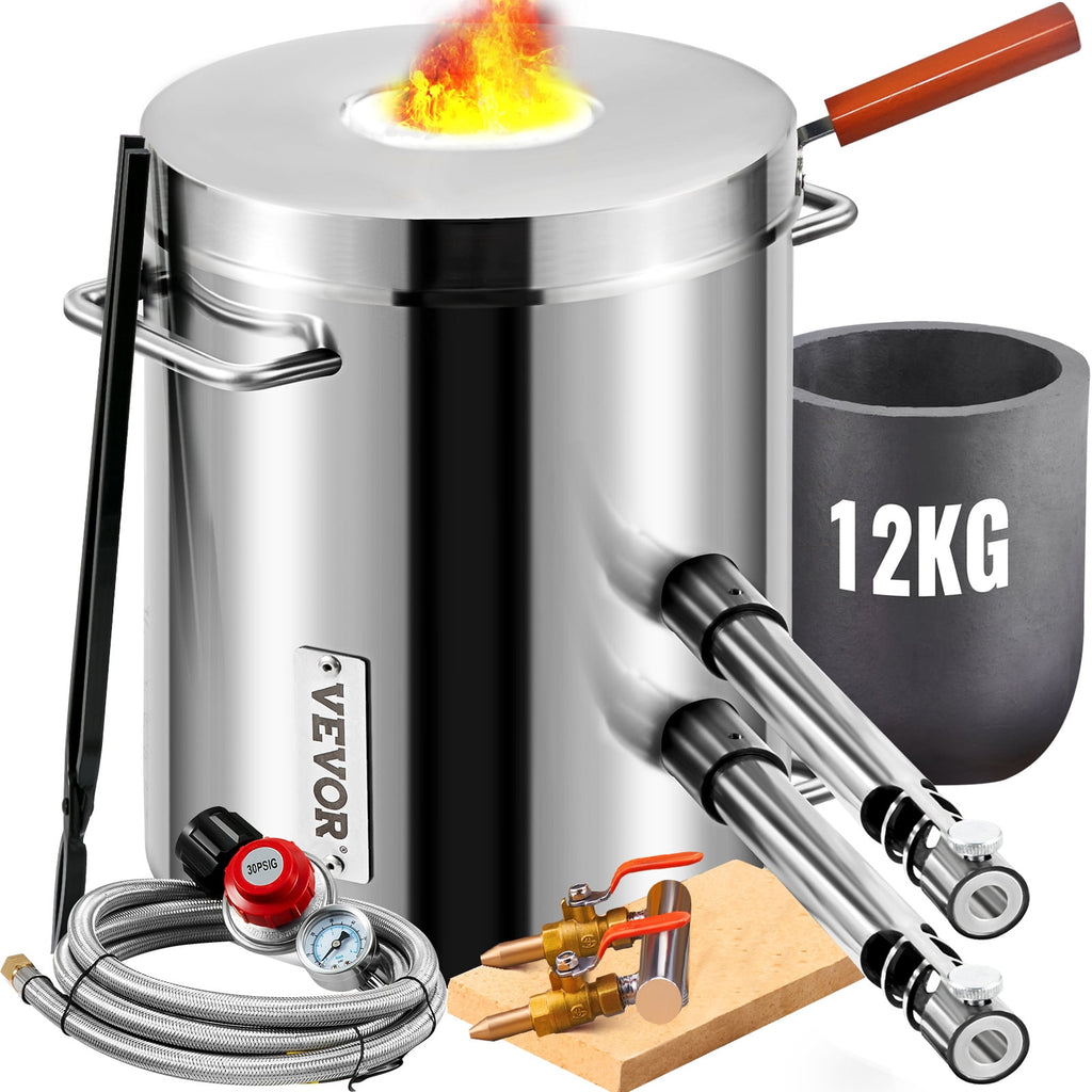 VEVOR Propane Melting Furnace Kit, 12KG Large Capacity Foundry Home Ki