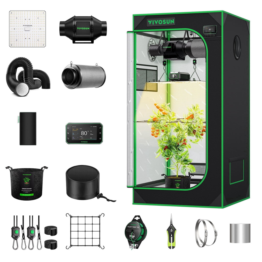 VIVOSUN GIY Smart Grow Tent System 2x2, WiFi-Integrated Grow Tent Kit,