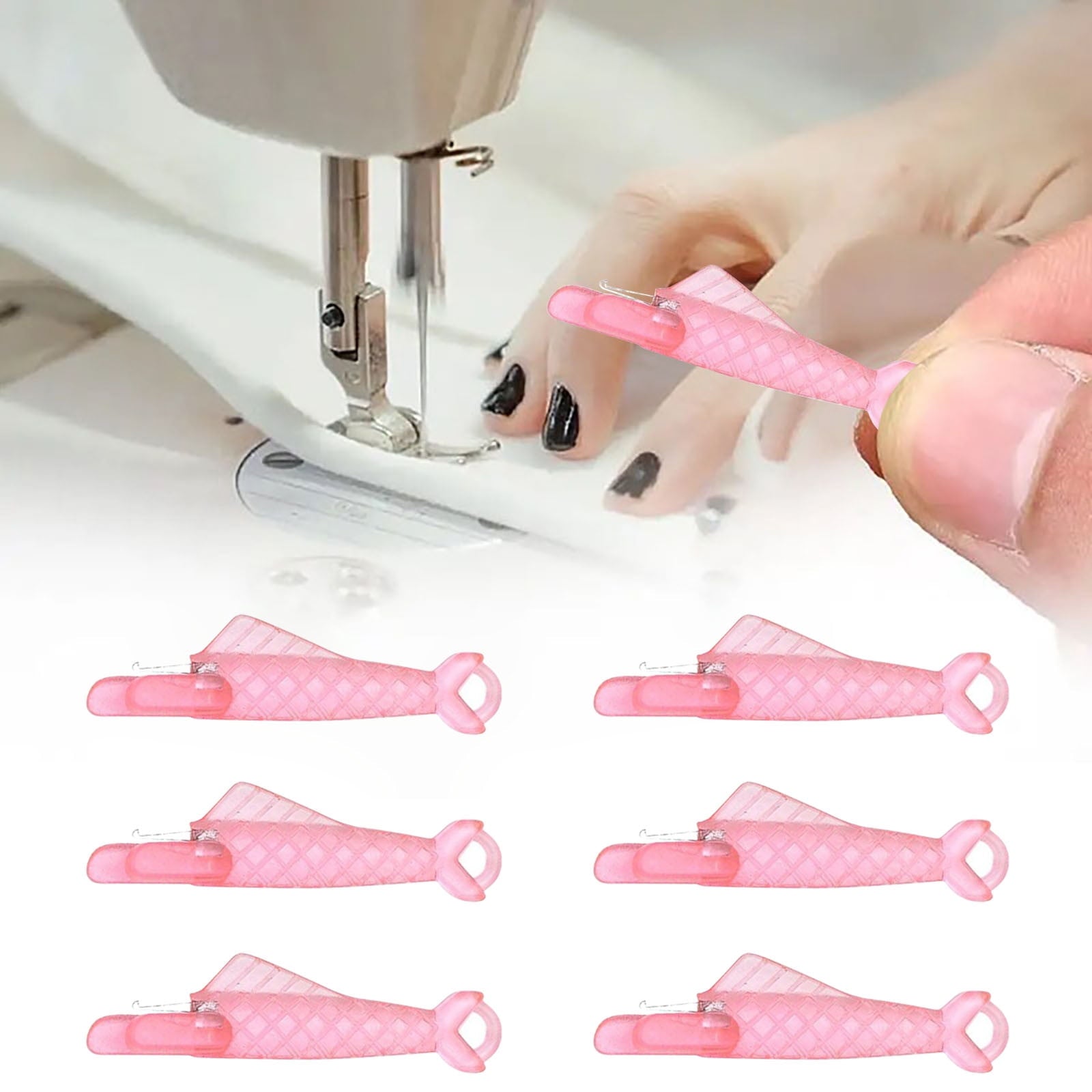 Vadktai Needle Threader, 20 Pcs Fish Type Sewing Machine Automatic, Se