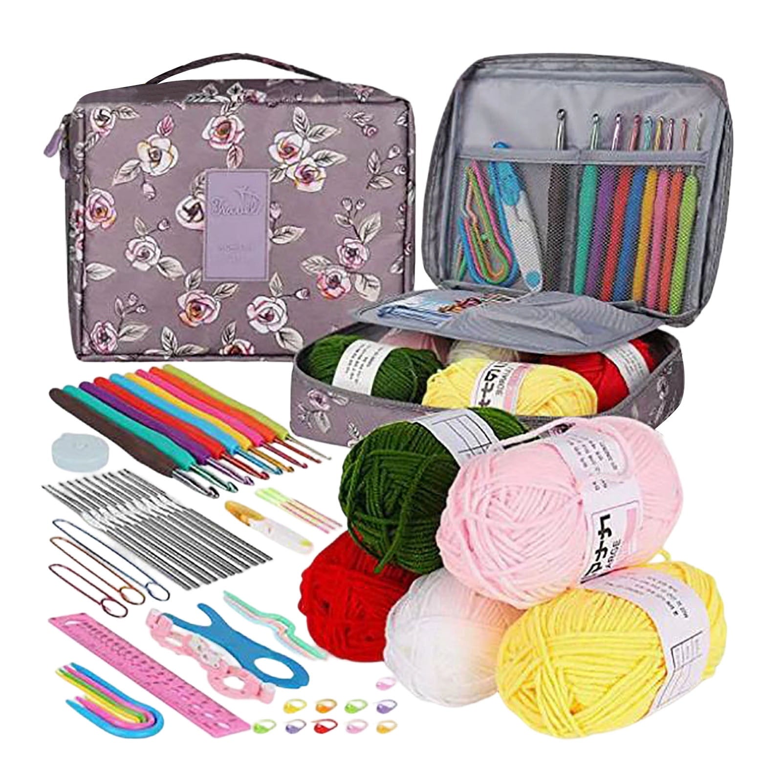 Votnto 59-Piece Crochet Kit for Beginners, Complete Crochet Starter Se