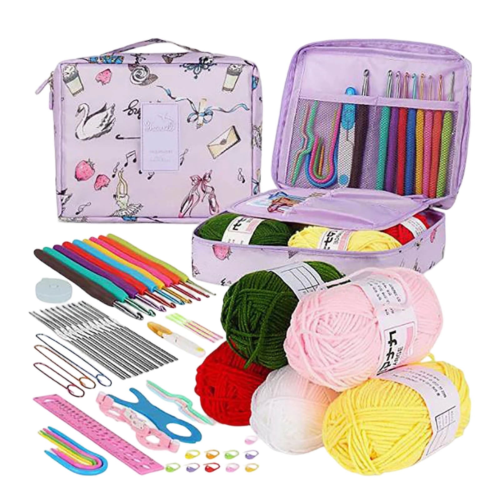 Votnto 59-Piece Crochet Kit for Beginners, Complete Crochet Starter Se