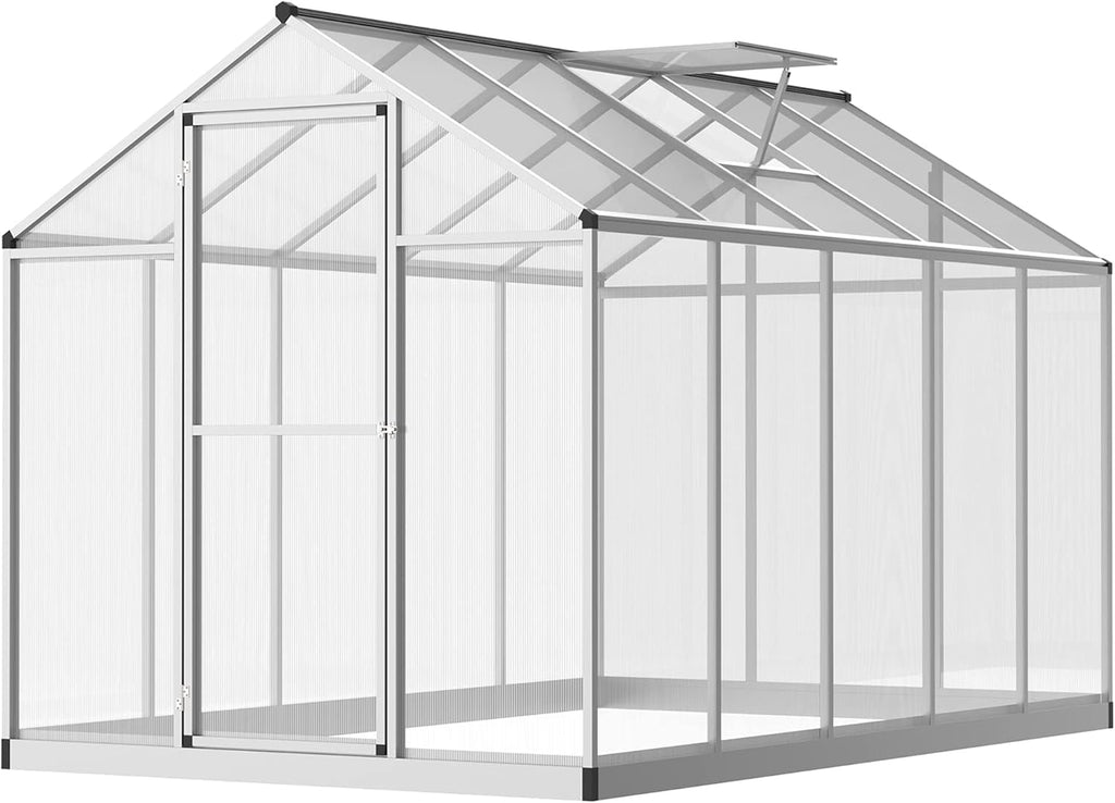 Spacious Polycarbonate Walk-In Greenhouse 6x8 FT – Heavy Duty Alumin