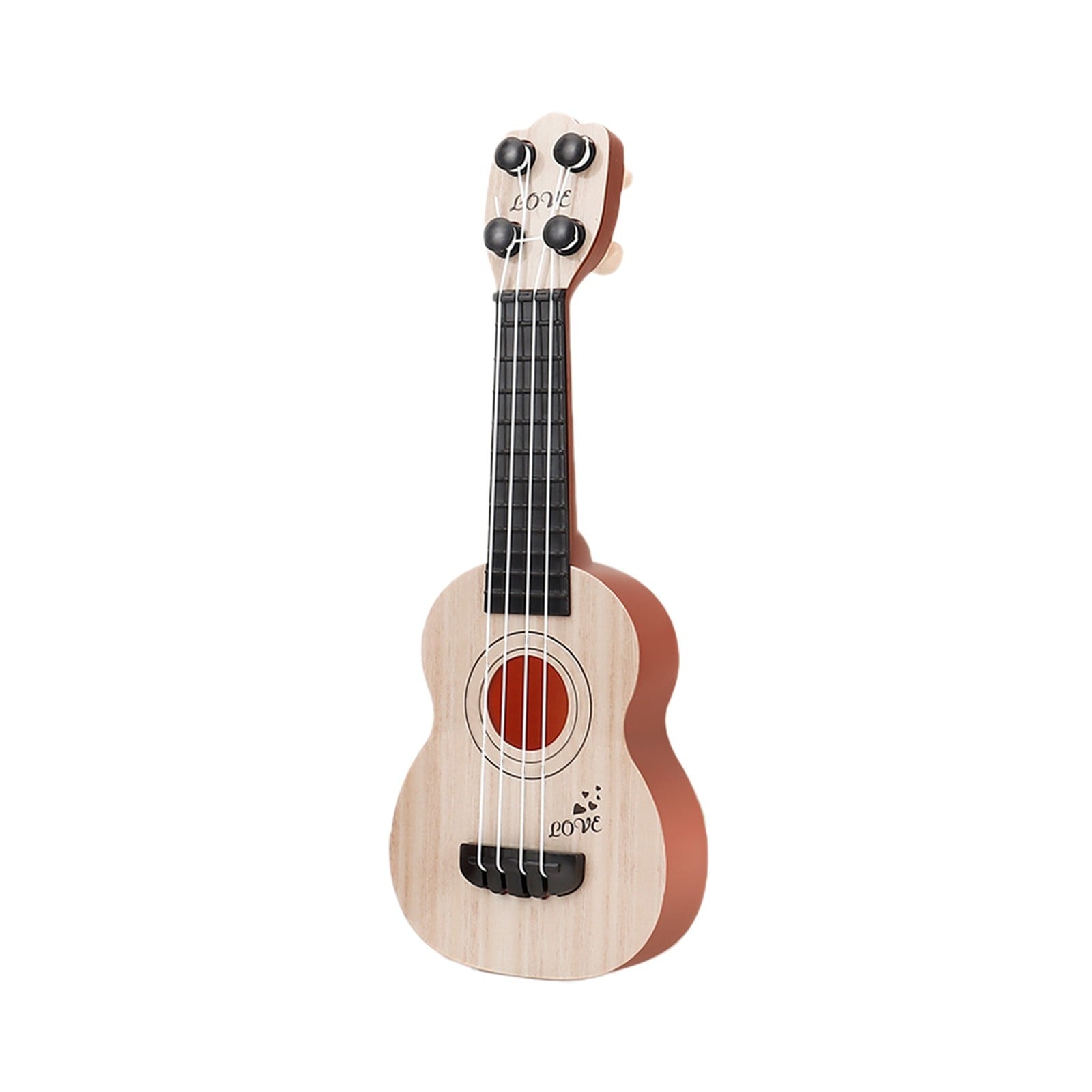 White Mini Ukulele Toy For Kids With Nylon Strings Educational Musical