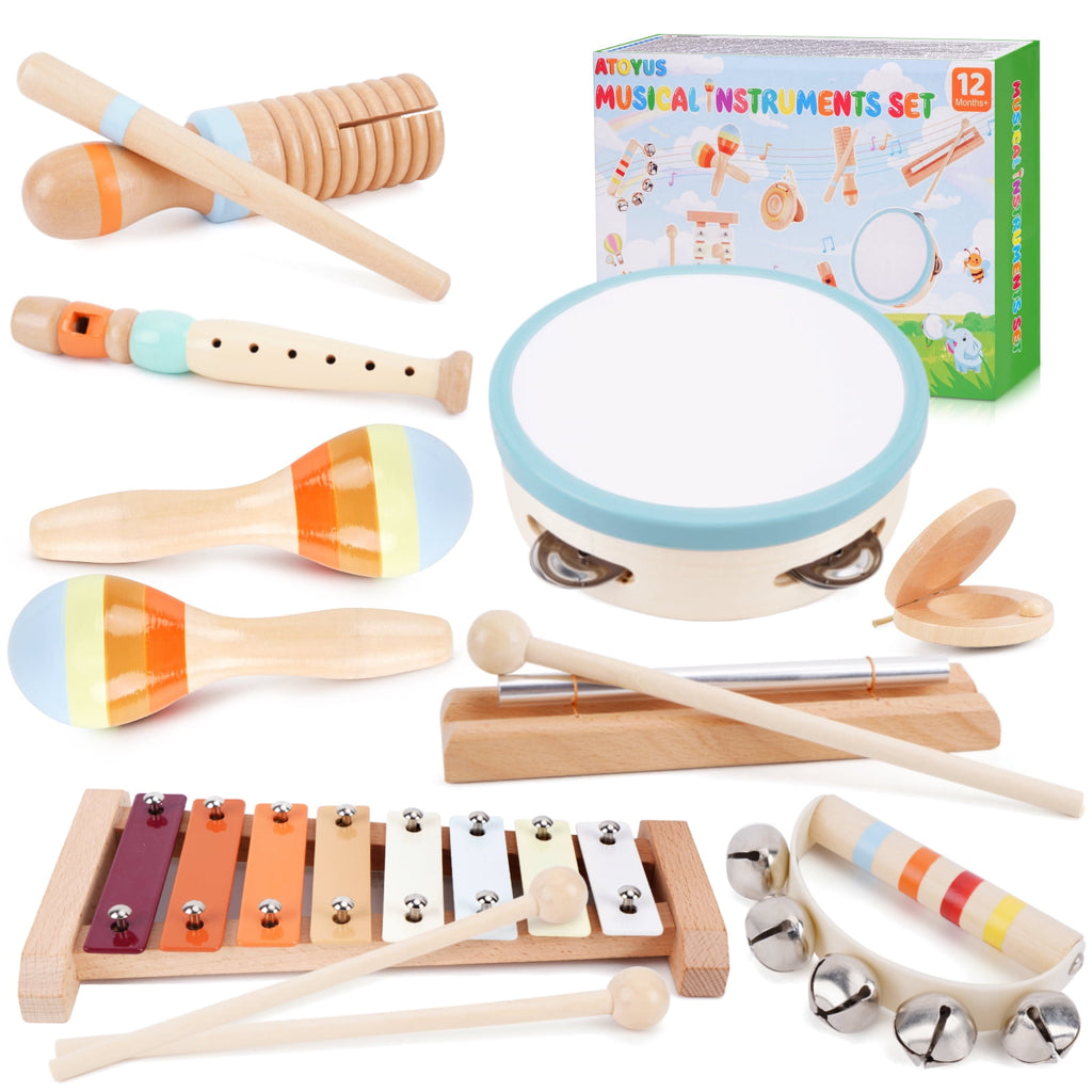 Wooden Musical Instruments for Toddlers 1-3 - Montessori Educational T