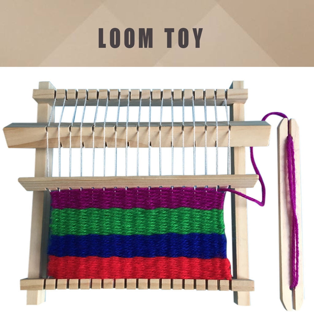 Wooden Weaving Loom, Czzoypi Kids Educational DIY Hand Knitting Toy, W
