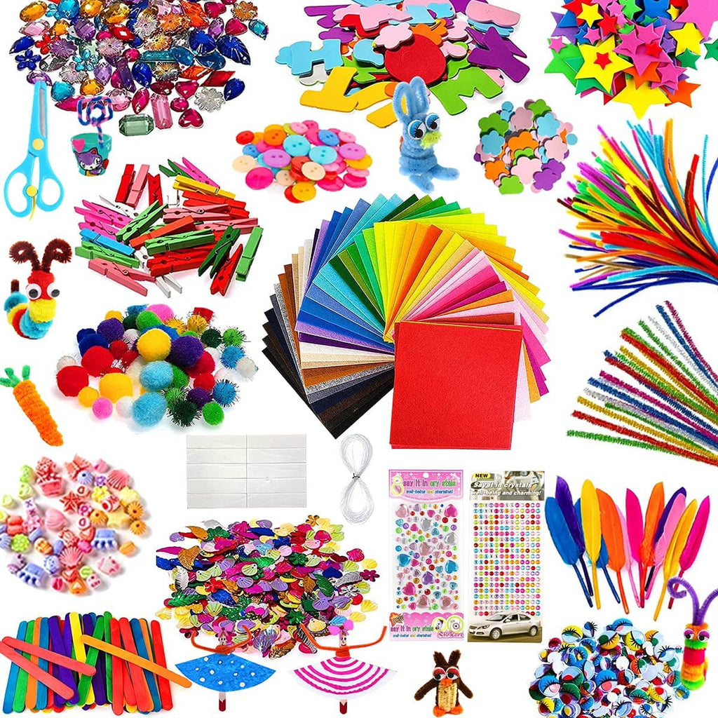 YANSION 1000Pcs DIY Arts and Crafts Supplies Craft Art Supply Kit, DIY