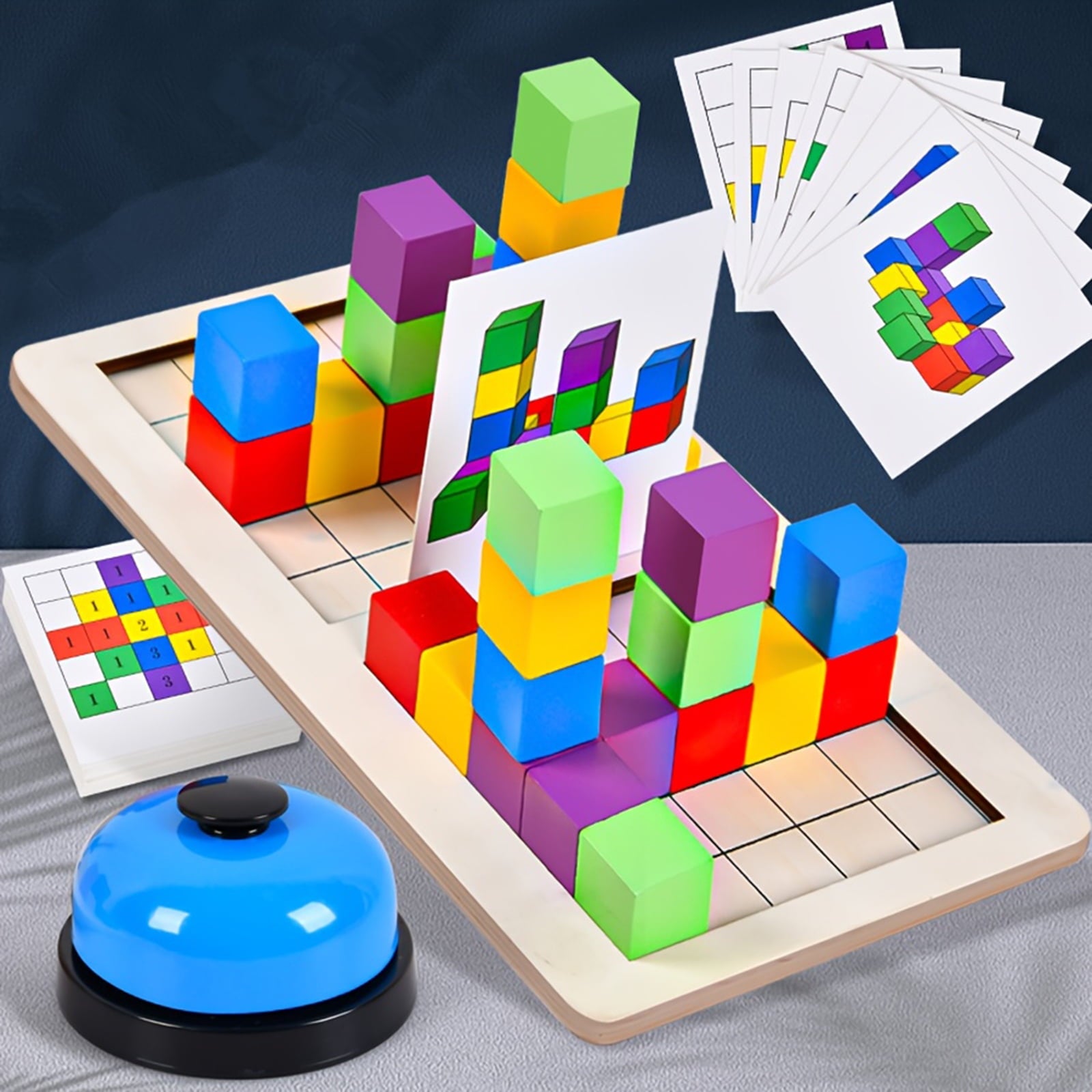 YATAV Brain Teaser Puzzles,Wooden Blocks Logic Game with Challenges -