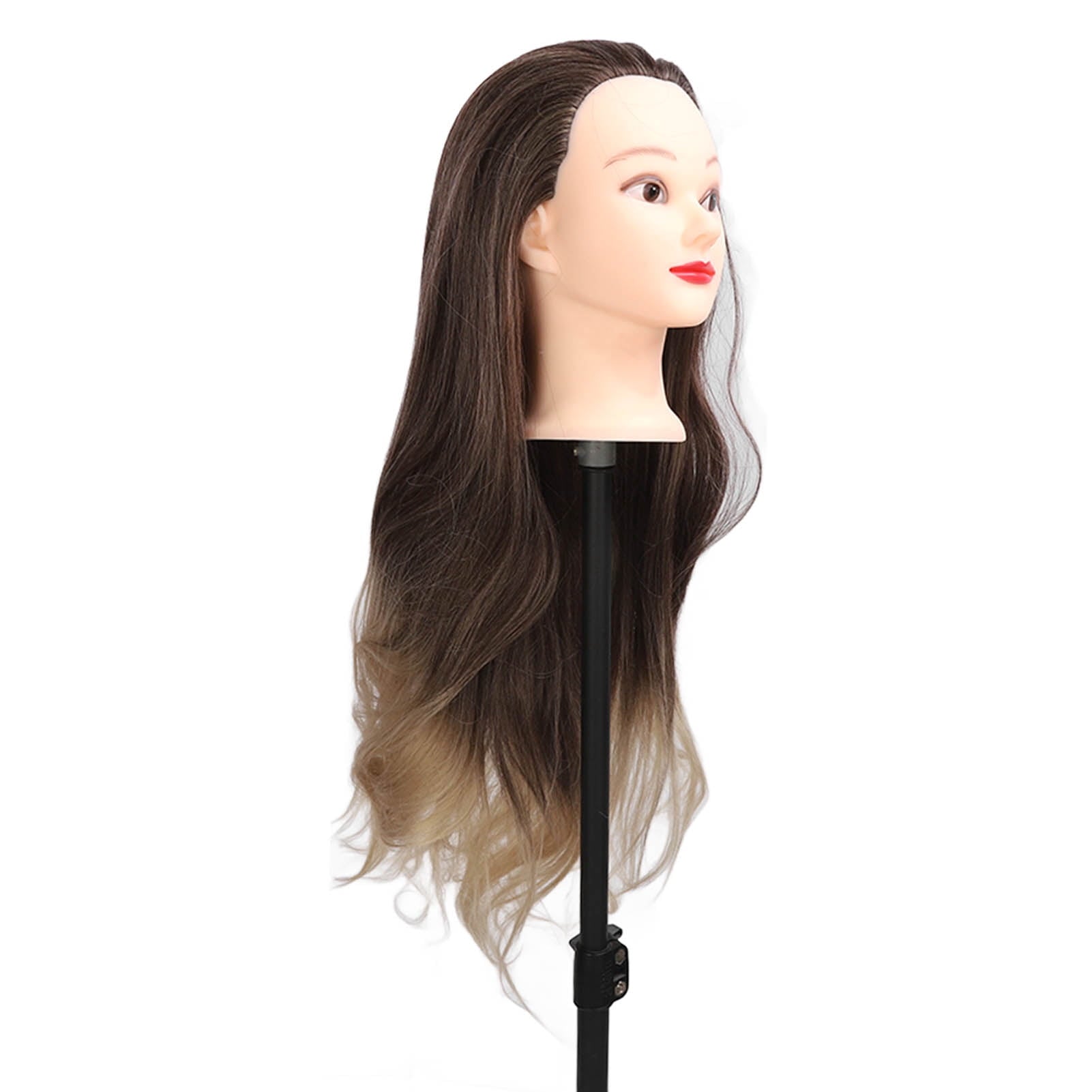 Yajisi Blonde Gray Gradient Synthetic Hair Mannequin Head Complete Set