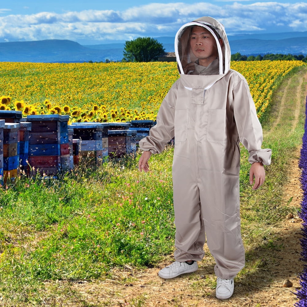 Yajisi Hooded Beekeeper Suit One Piece Beekeeping Protective Clothes A
