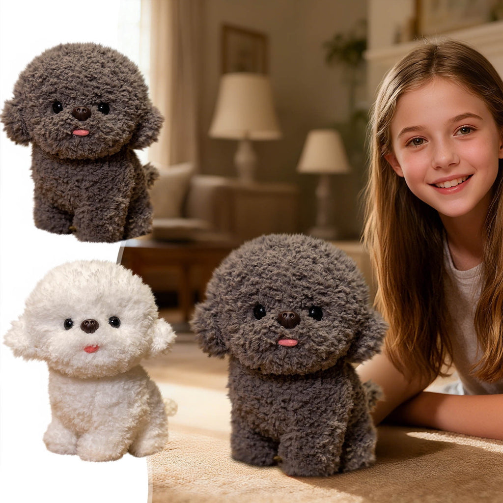 Yaoyar Dog Stuffed Animal, Golden Doodle Puppy Plush Toy with Realisti