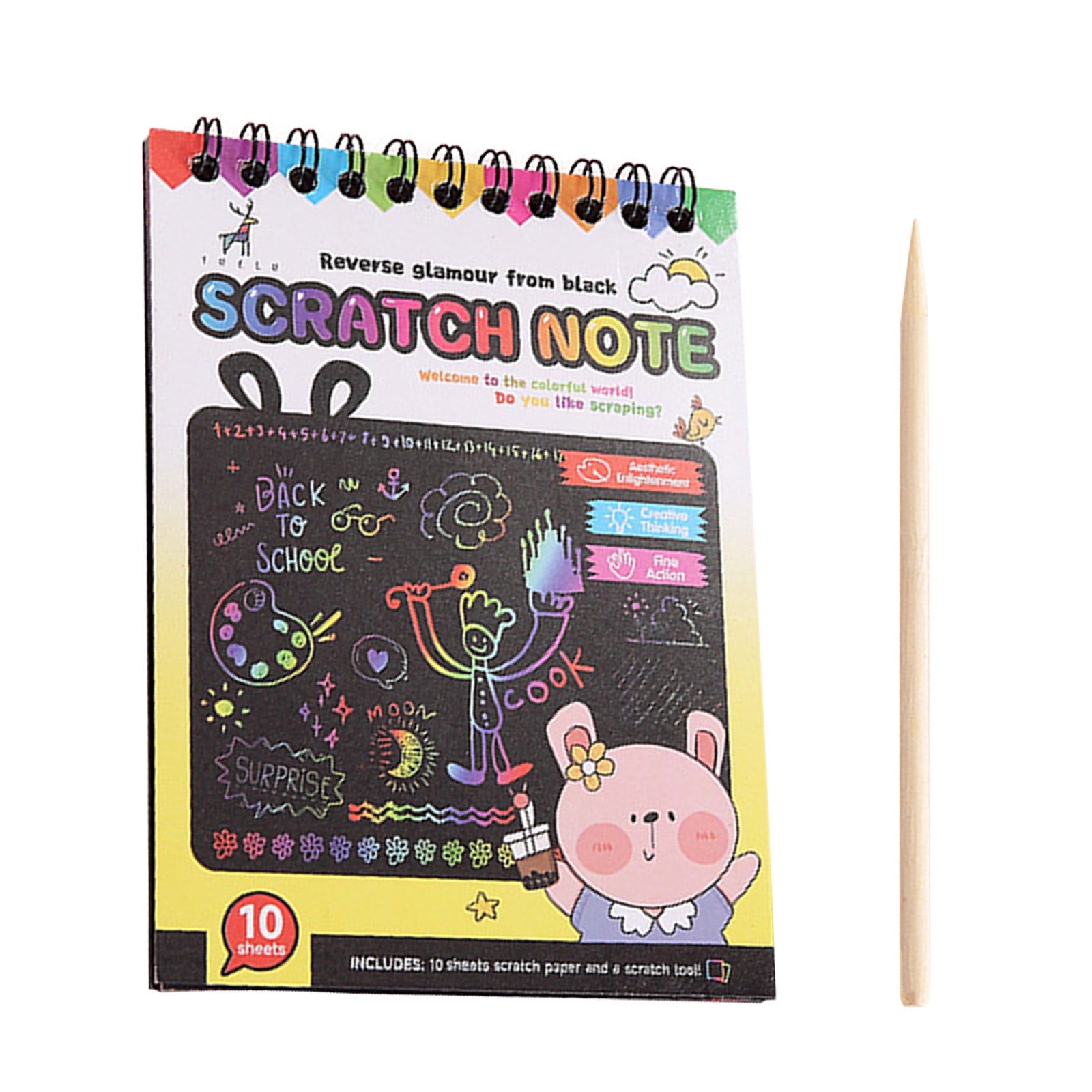 Green Reusable Scratch Art Paper Set For Children With Sketch Tool Cre
