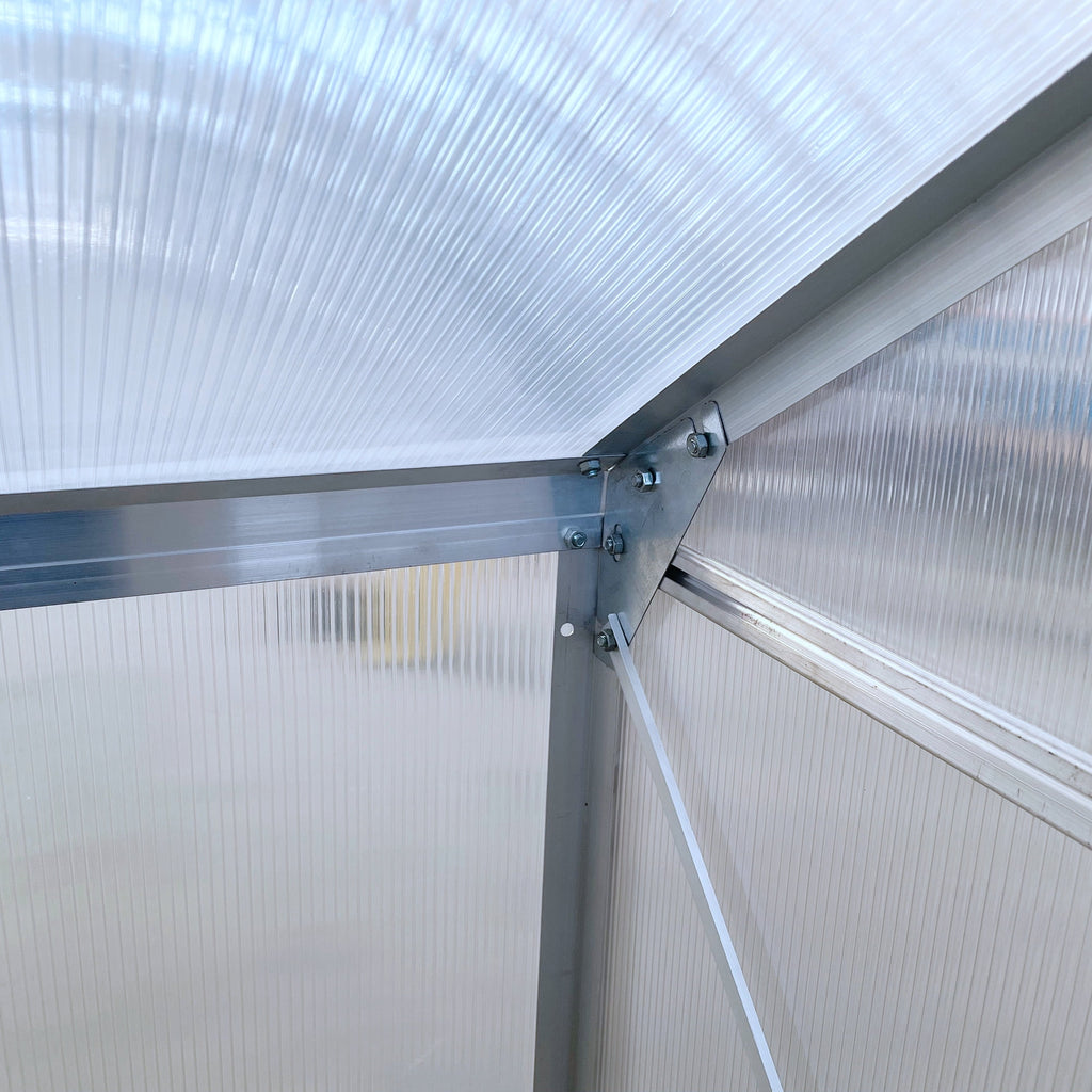 Outsunny 6' x 4' Aluminum Lean-to Greenhouse Polycarbonate Walk-in Gar