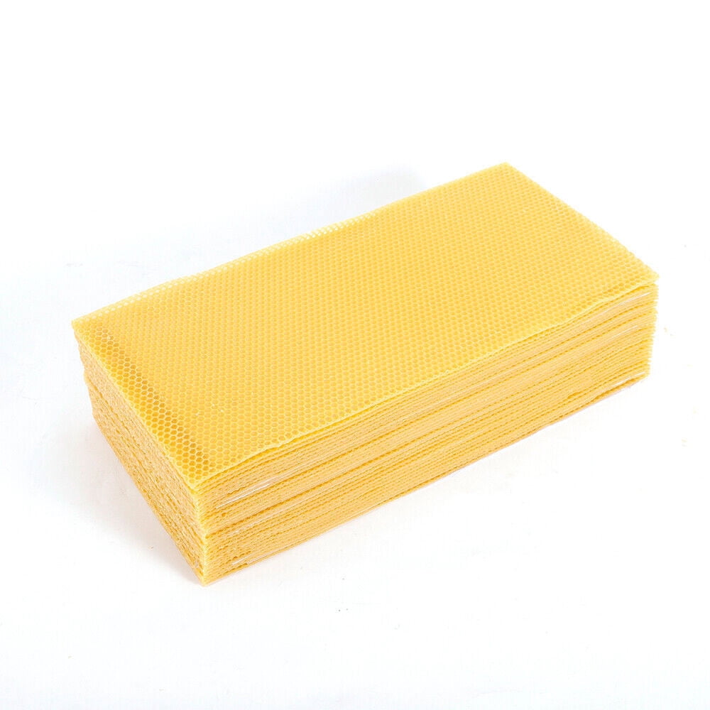 30Pcs Beeswax Foundation Sheets – Beekeeping Supplies 7.68×16.34 In
