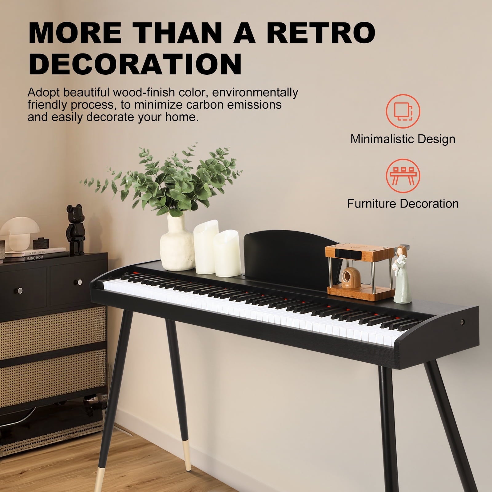 Fenbeli 88 Key Digital Piano Keyboard Full-Size Semi-Weighted Electric
