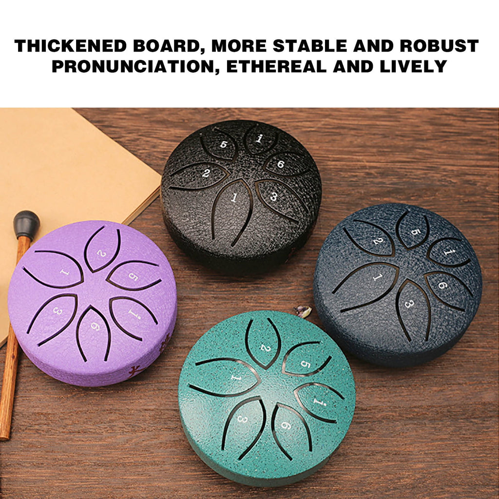 Qocolhg Outdoor Musical Rain Drums, 3 inch 6 Tone C Key Steel Tongue D