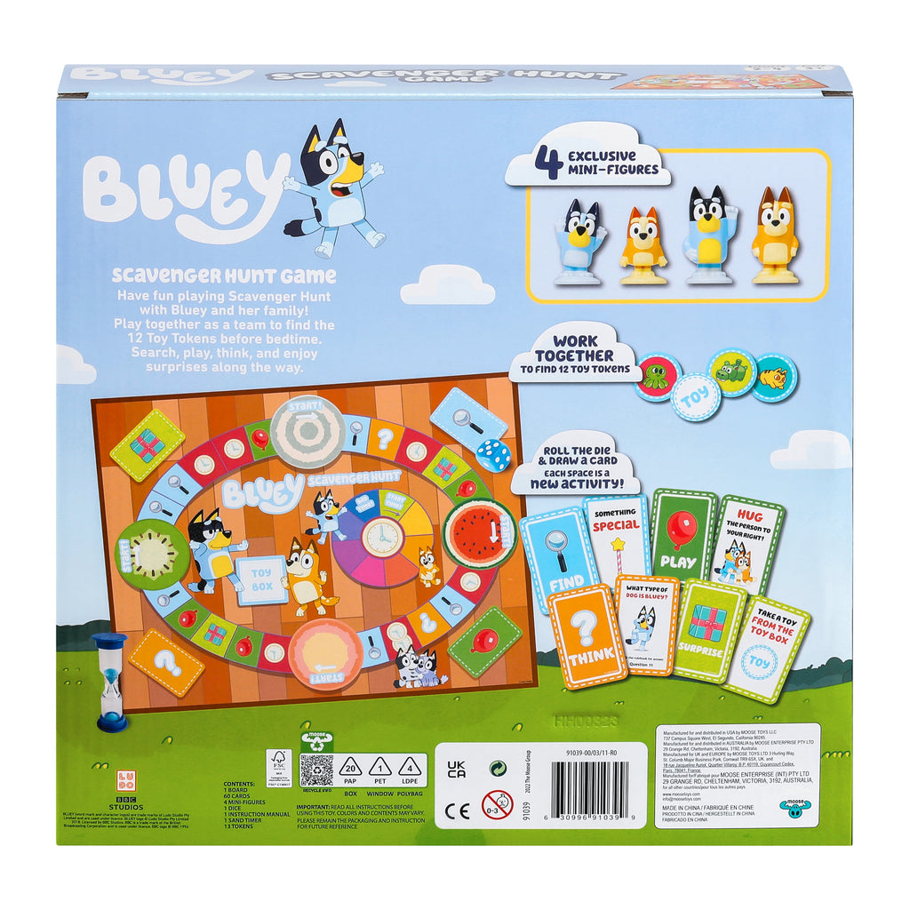Bluey Scavenger Hunt Game, A Fun Board Game Full of Fun Activities, Ag