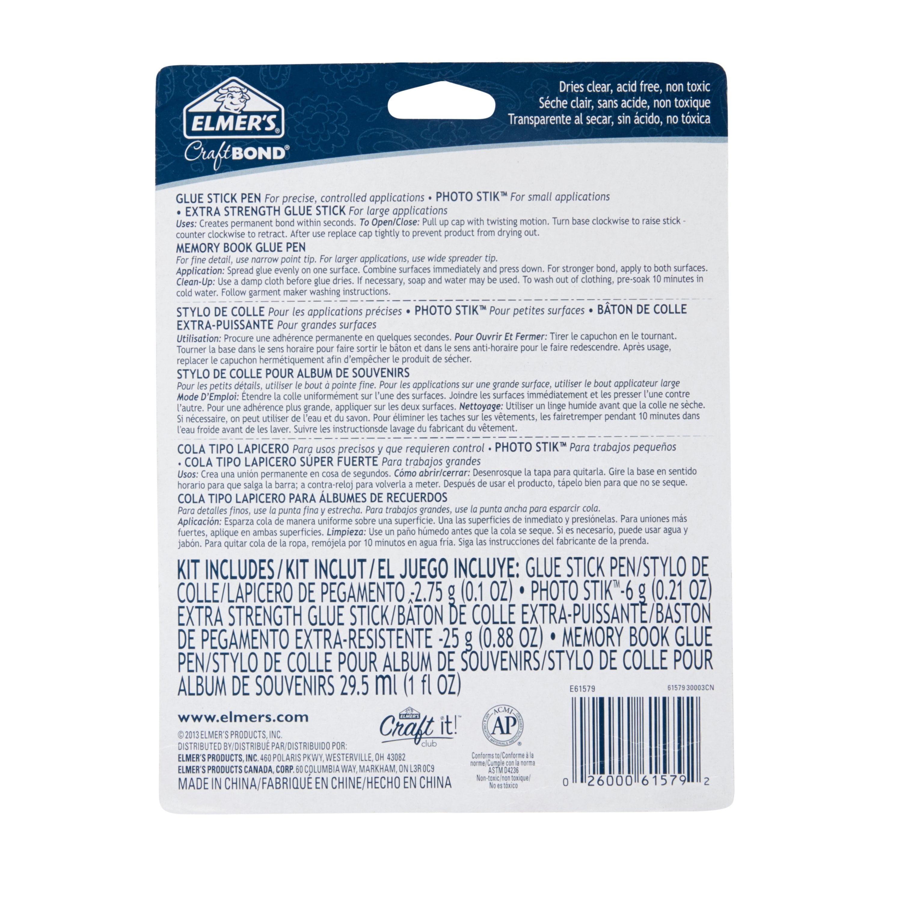 Elmer’s Craft Bond Scrapbook Glue Set, 4 Types of Craft Glue