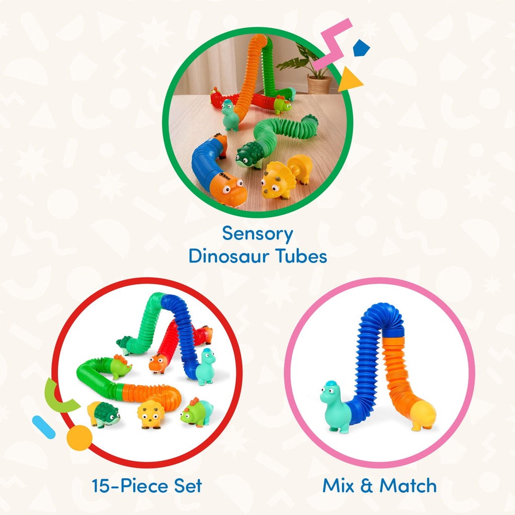 Battat Li'l Dino Buddies Sensory Dinosaur Tubes