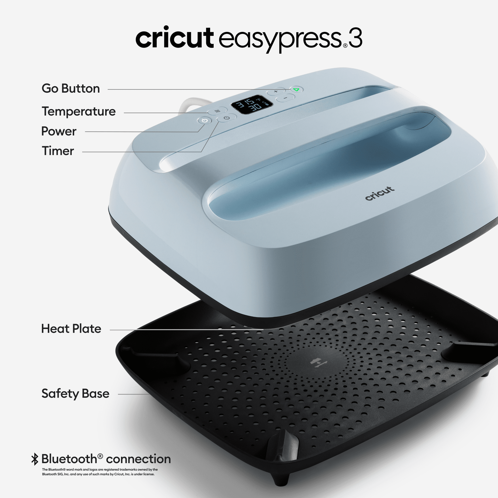 Cricut EasyPress 3 Heat Press Machine with EasyPress Mat, 12 in x 10 i