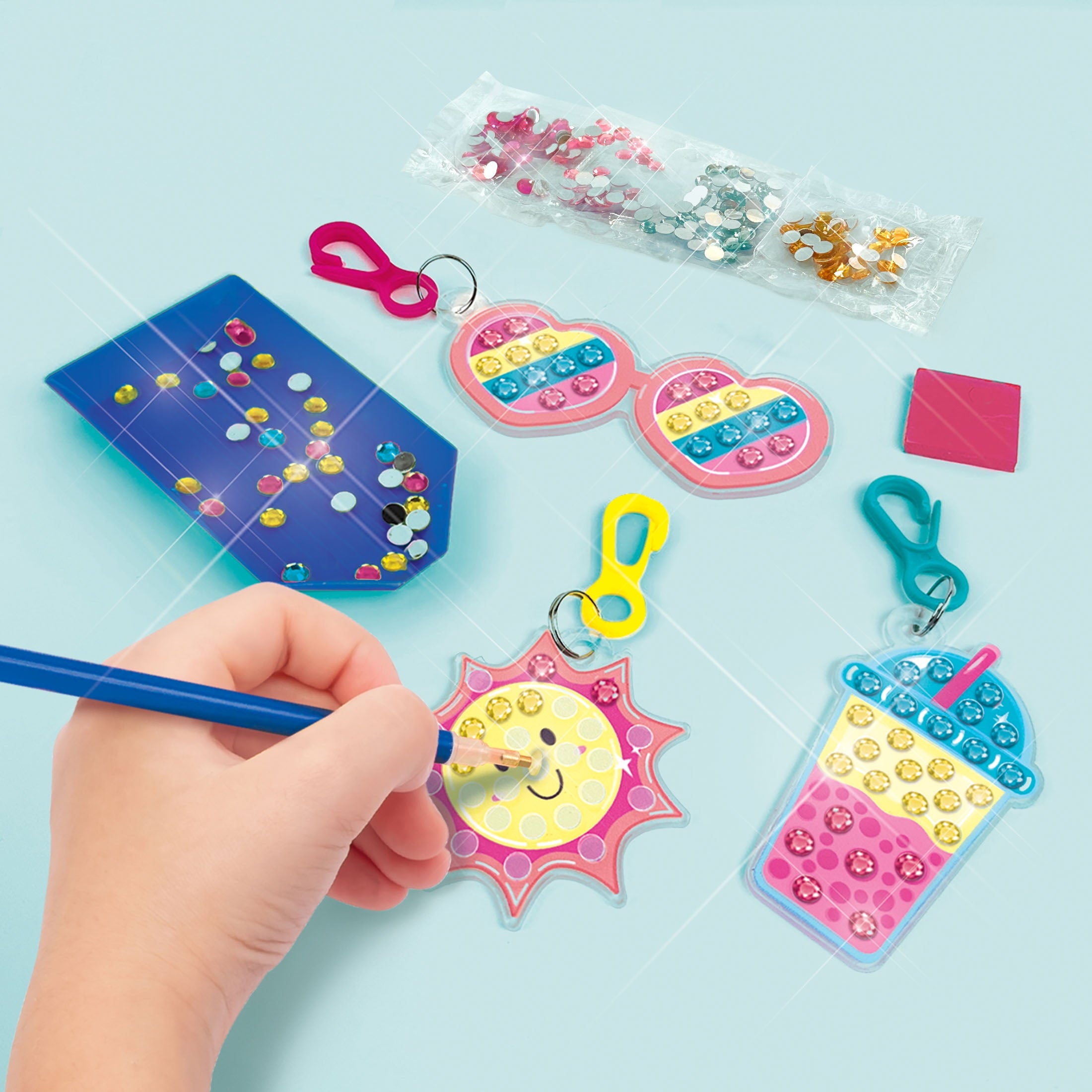 Hello Hobby Diamond Art Keychain Craft Kit, Kids Arts and Crafts