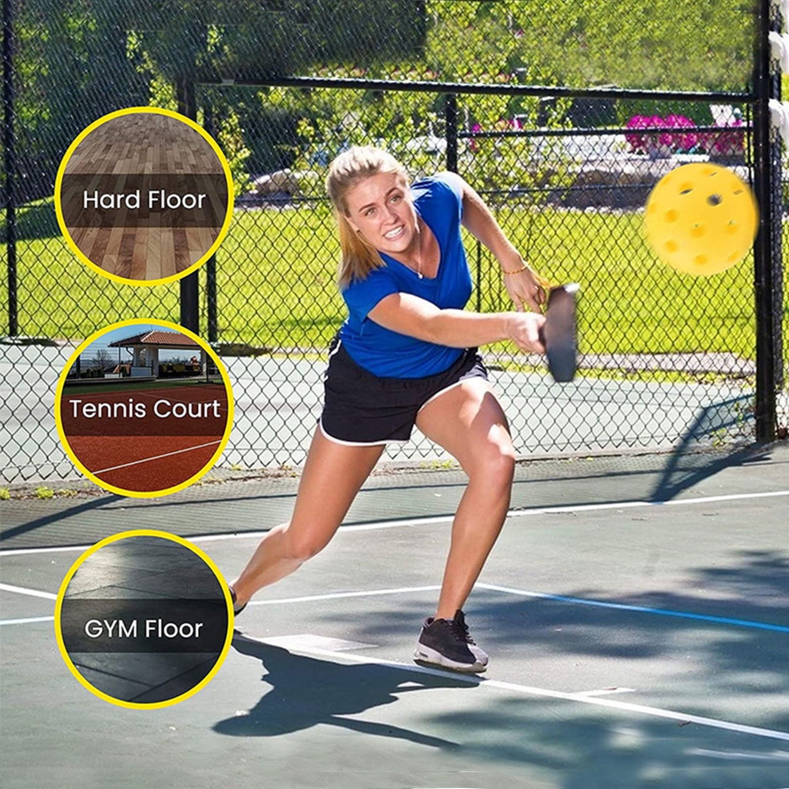 Clearance! Pickleball Balls, 40 Holes Pickleballs, High Bounce True Fl