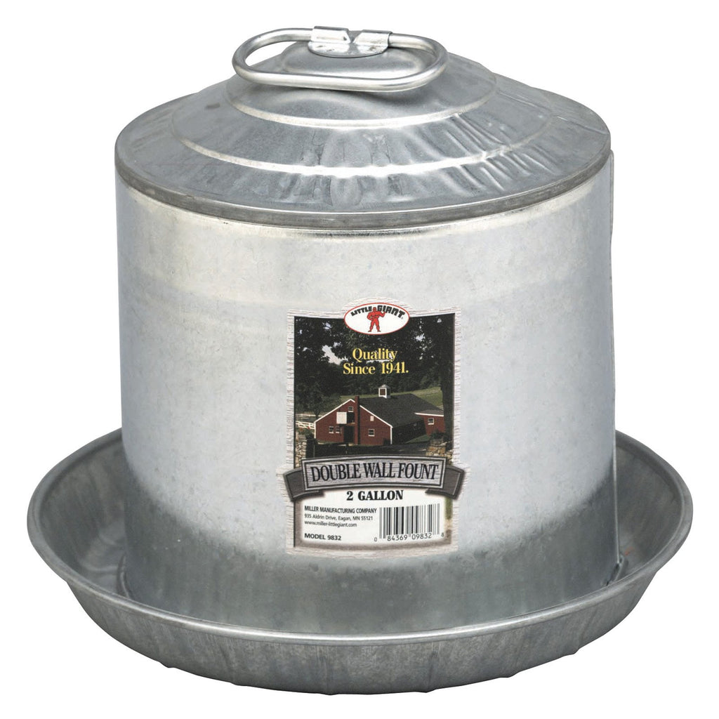 Miller Manufacturing Little Giant 3 gal Steel Poultry Waterer