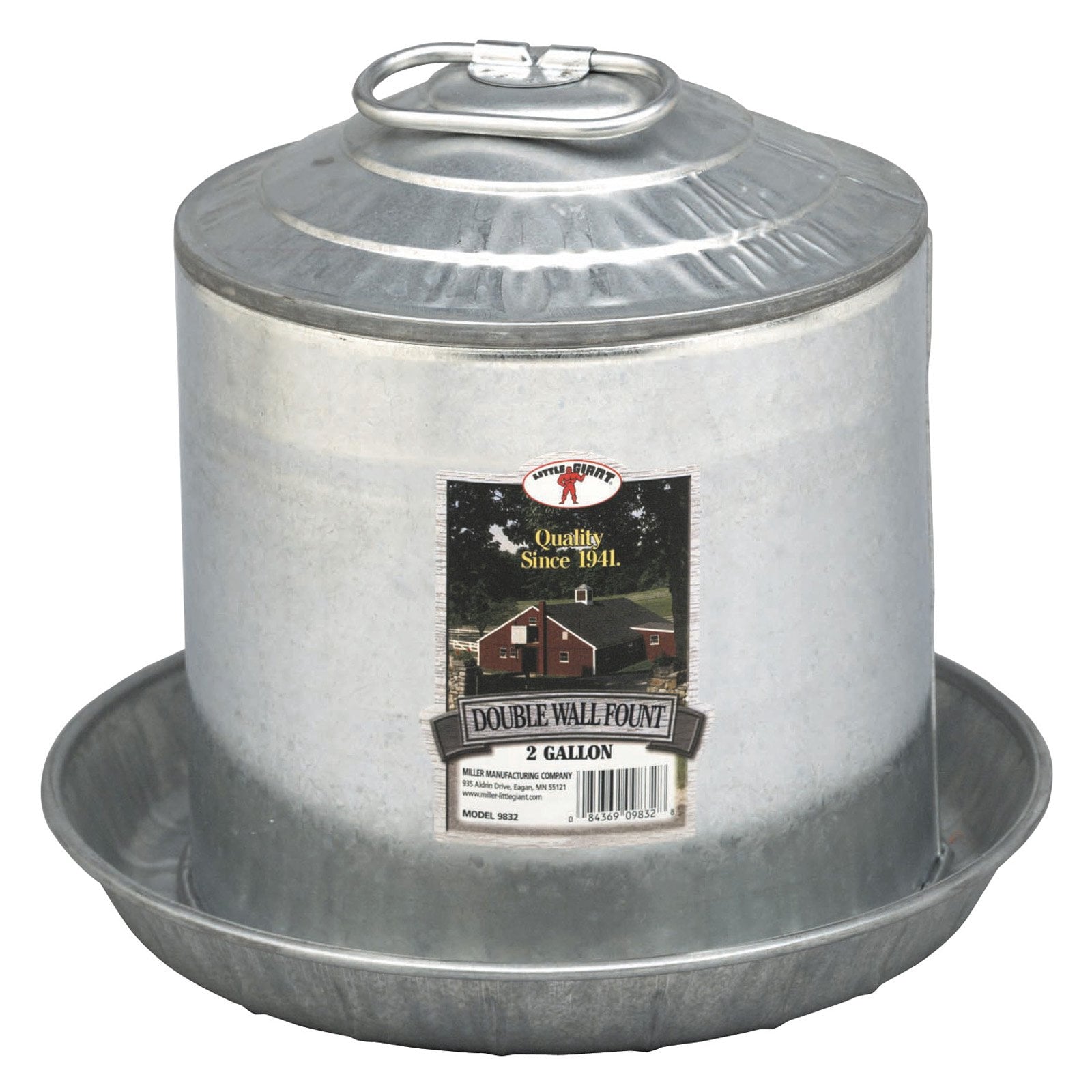 Miller Manufacturing Little Giant 3 gal Steel Poultry Waterer