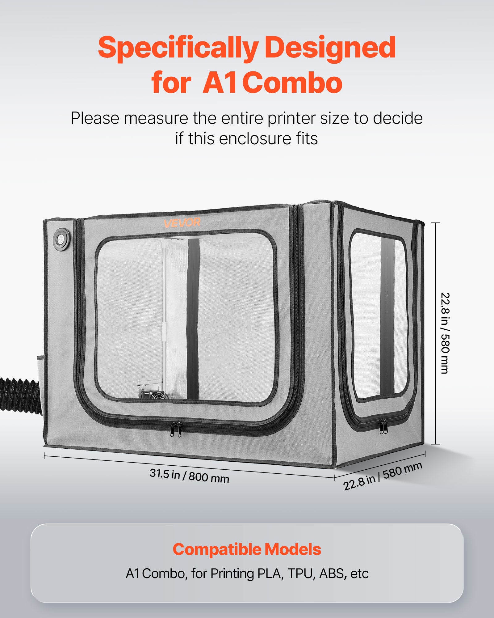 VEVOR 3D Printer Enclosure with Ventilation, Dustproof Waterproof Larg