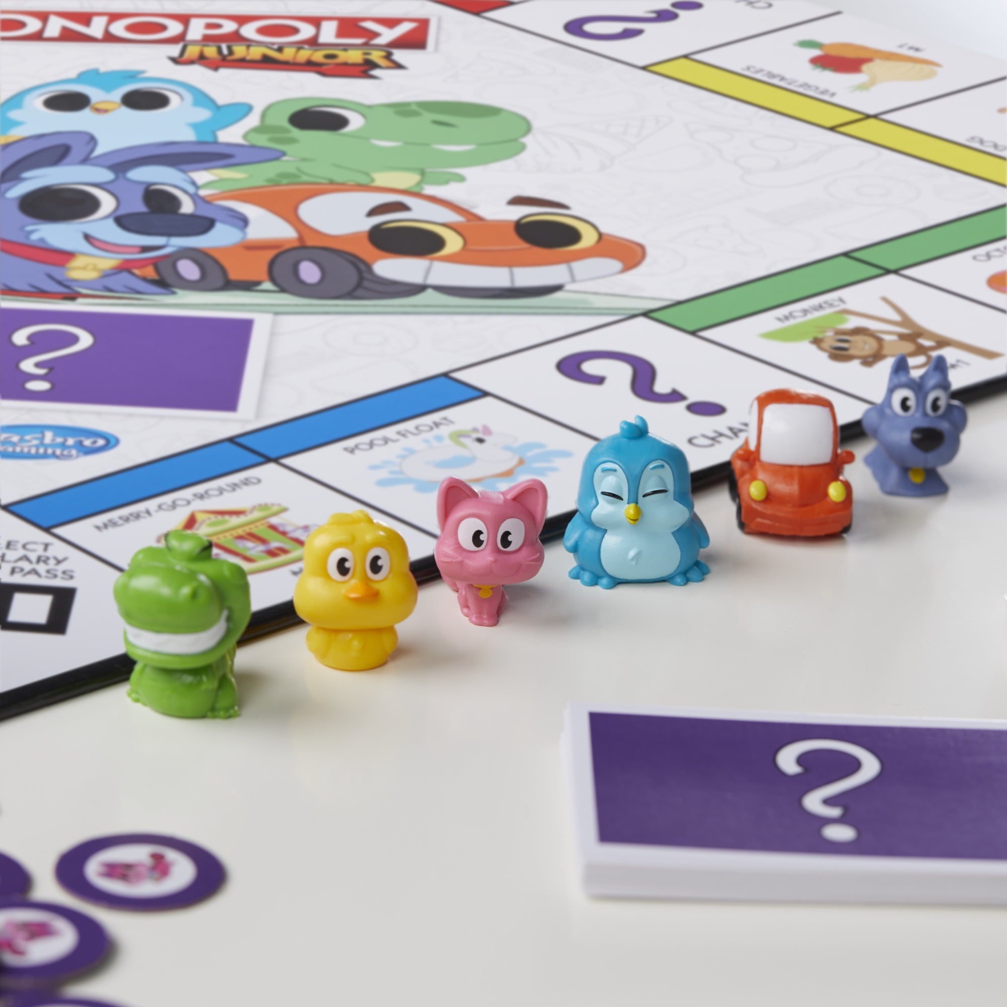 Monopoly Junior Board Game, 2-Sided Gameboard, 2 Games in 1 for Kids,