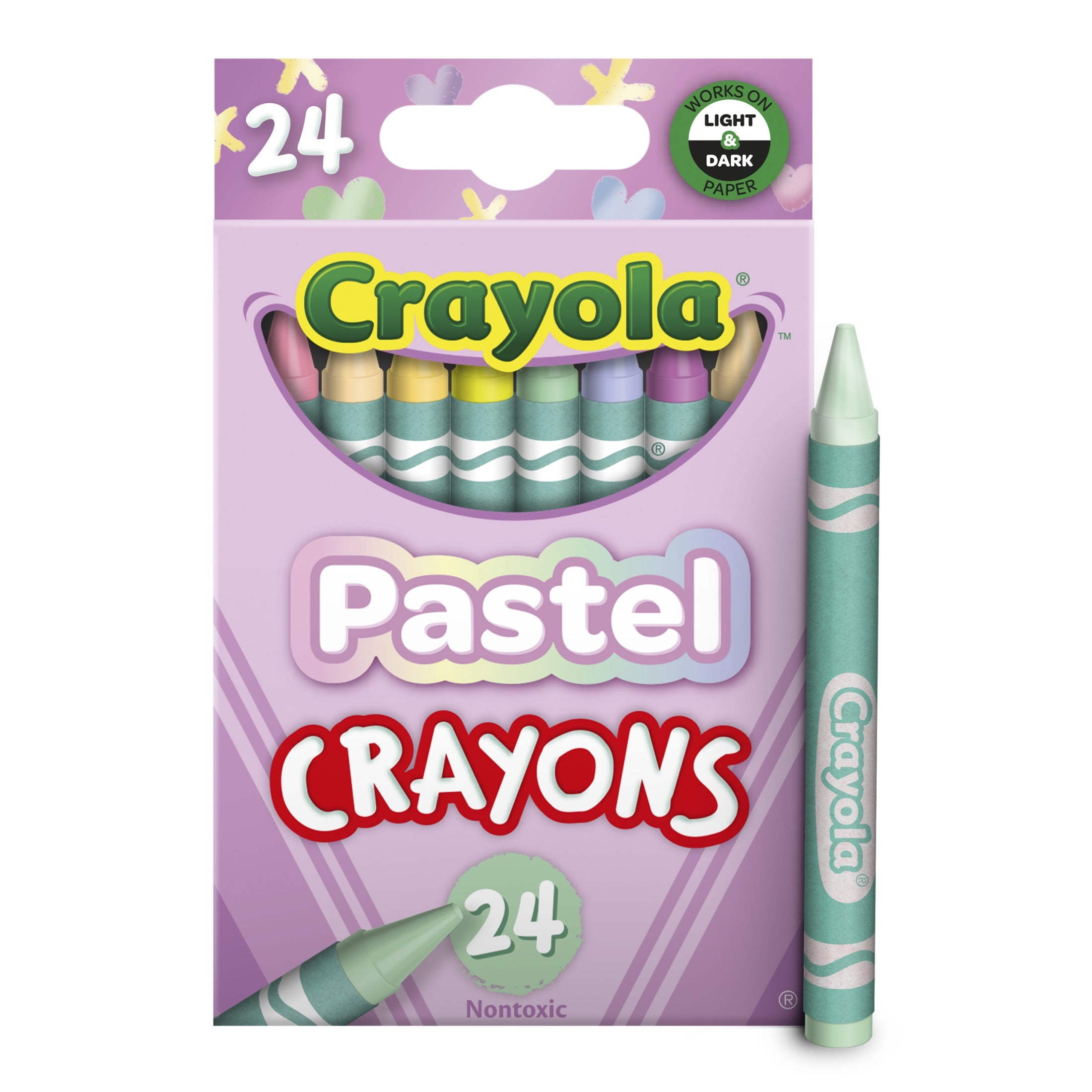 Crayola 24 Ct Pastel Crayons, School Supplies, Art Supplies, Creative