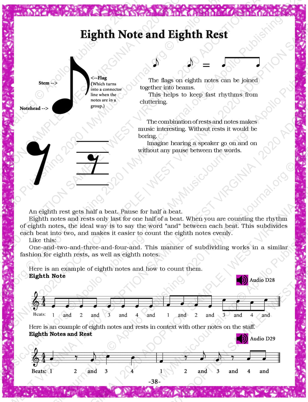 Music Curriculum Teacher-Workbook Edition My Music Journal Music Teach