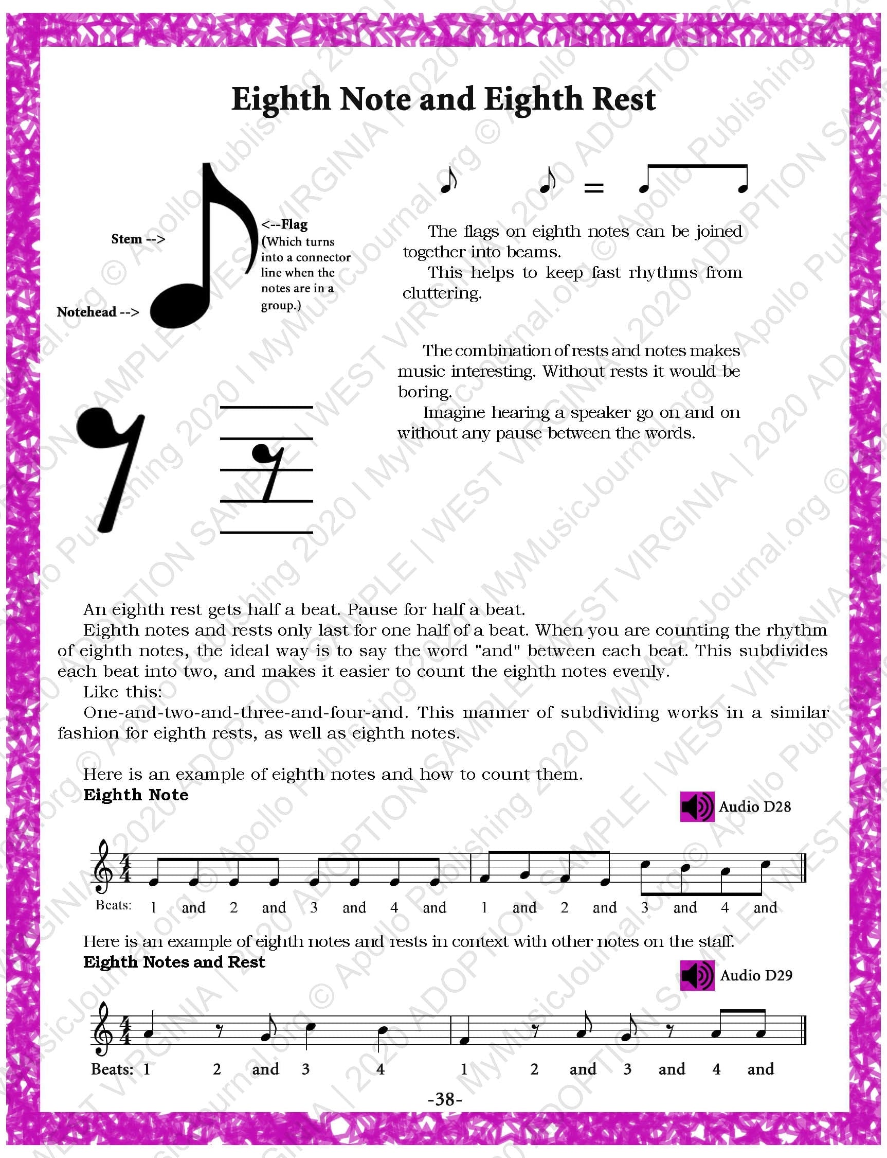 Music Curriculum Teacher-Workbook Edition My Music Journal Music Teach
