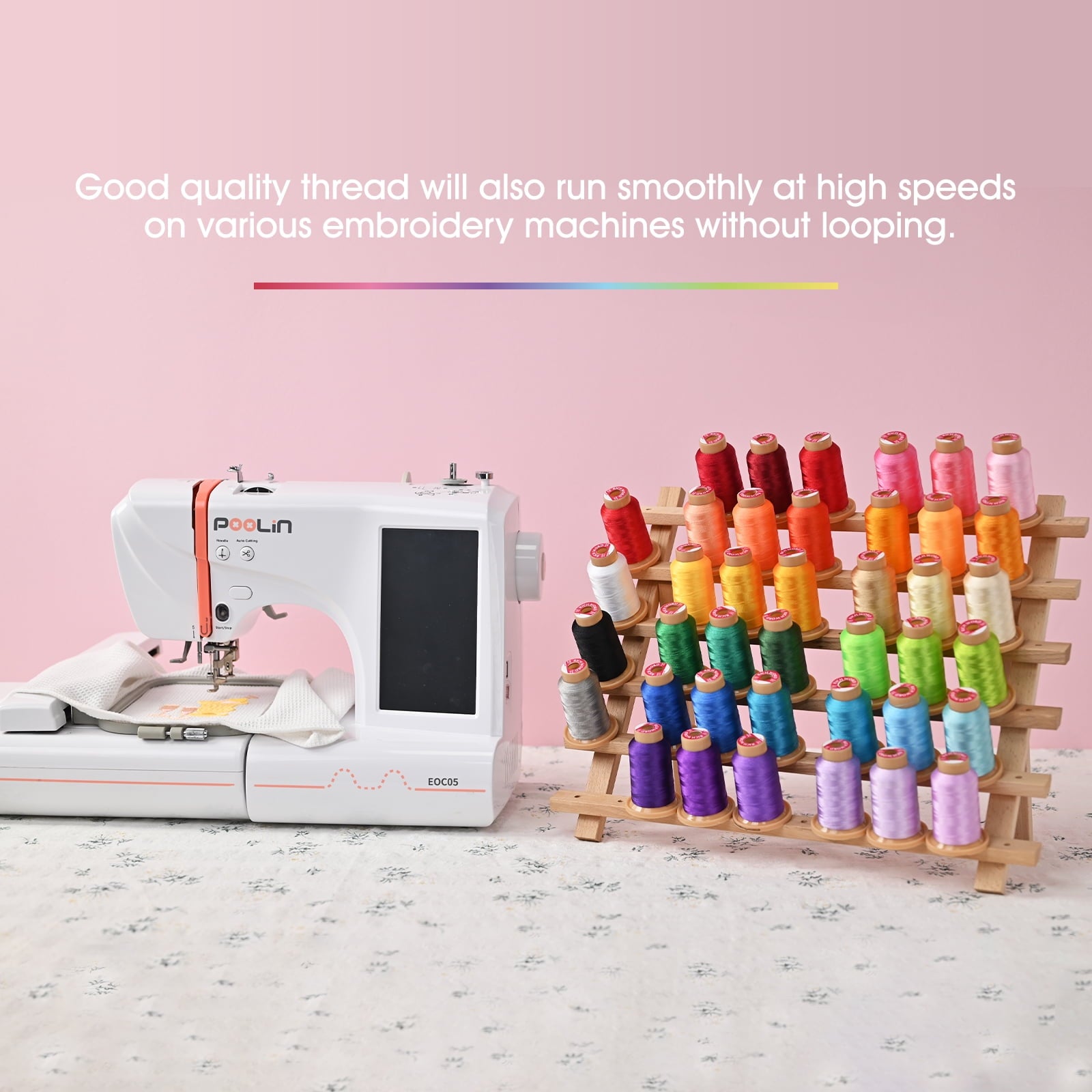 RICHWORD Embroidery Thread 40 Colors, 800M (874Y) Polyester Thread Kit