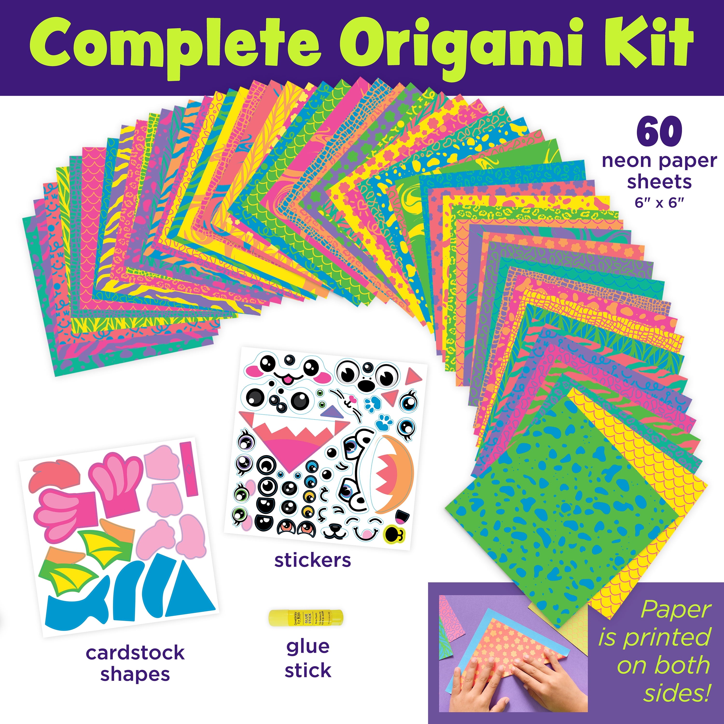 Creativity for Kids Origami Craft: DIY Origami Kit for Kids, 60 Bright