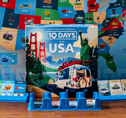 10 Days in The USA, Family Road Trip Board Game for All Ages, Designed