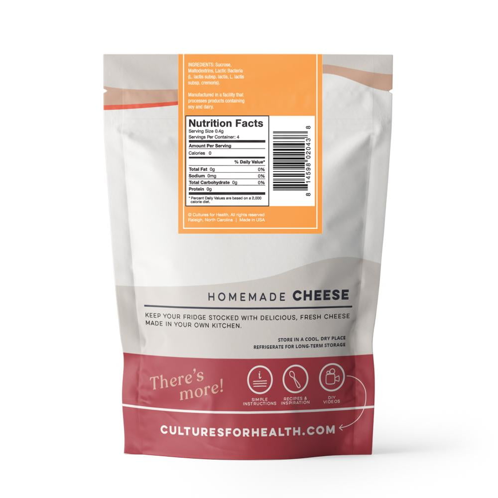 Cultures For Health Mesophilic Cheese Starter Culture, Make Your Own C
