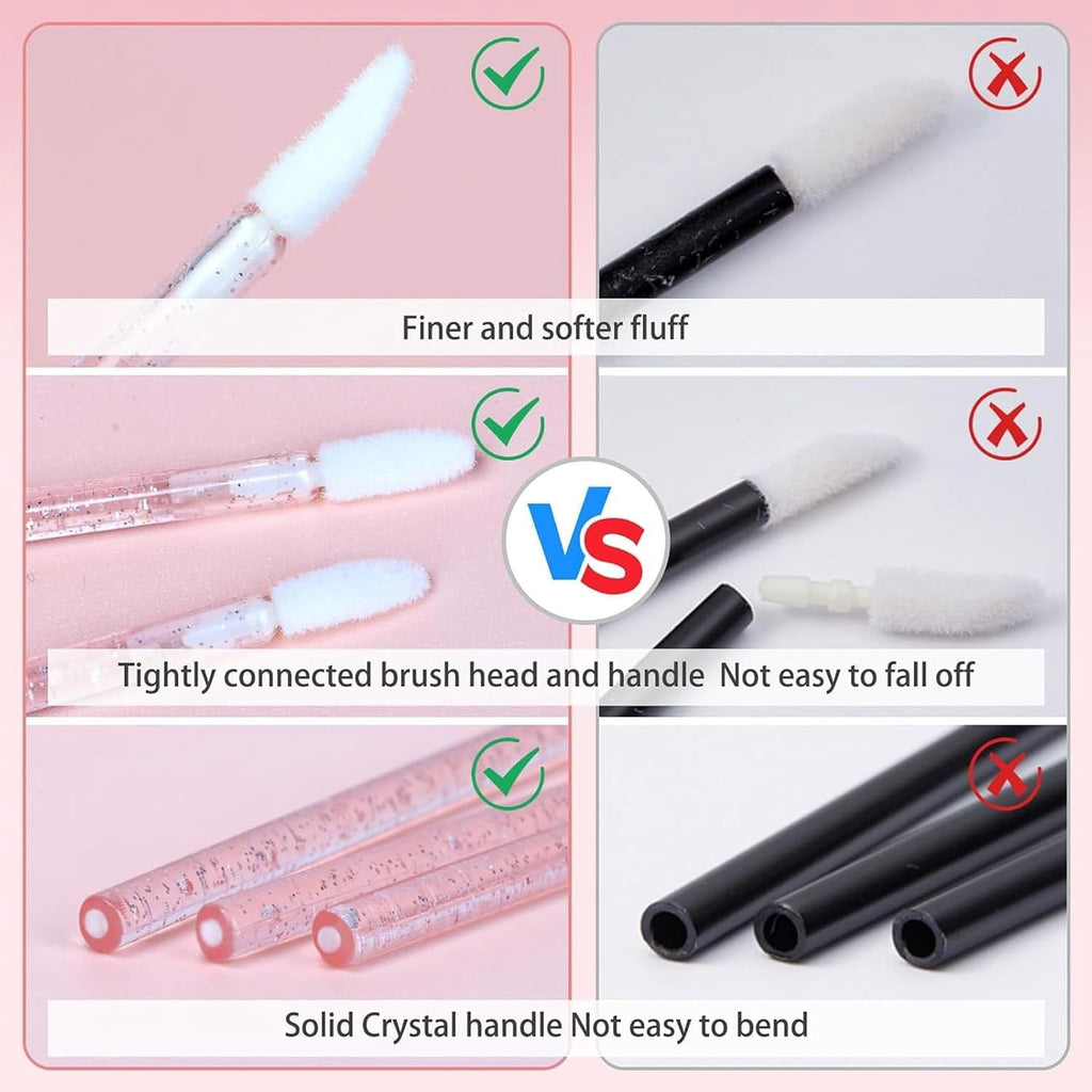 200 count Disposable Mascara Wands Lip Applicator Makeup Brush Sets, 5
