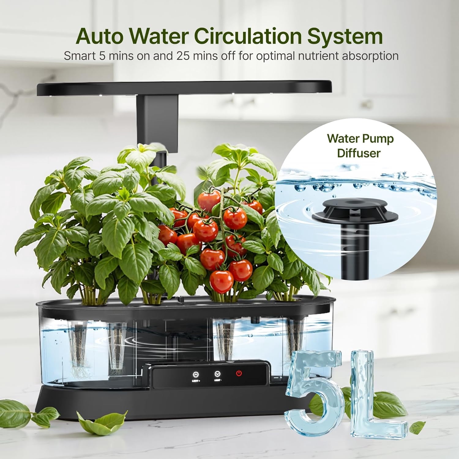 SUNCOZE Hydroponics Growing System with Removable Tank, 12 Pod Indoor